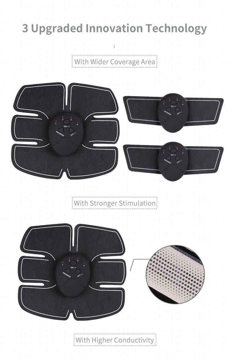 I-ABS Stimulator Trainer Wireless 6-Pack Body Toning Belt I-Electronic EMS Isikhuthazi Sesisu se-ABS