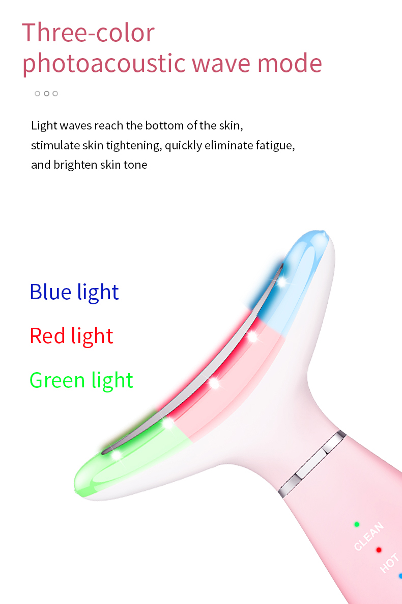 Професионална домашна употреба EMS LED за загревање на лицето за нега на вратот Уред за убавина за подигнување и затегнување на кожата