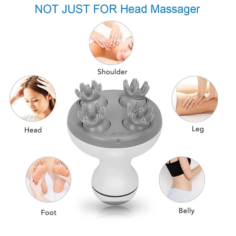 Letsoho le Tšoaroang Hlooho ea Massager Portable Vibrating Electric Electric Scalp Massager