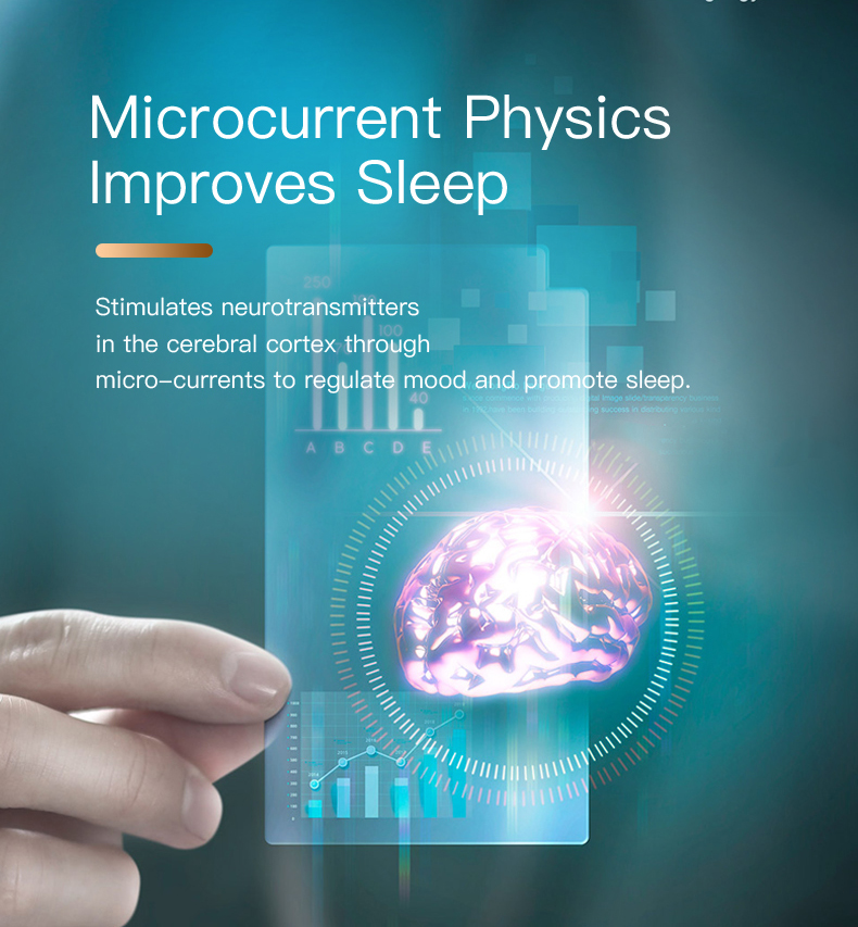 อุปกรณ์ช่วยการนอนหลับแบบพกพาในห้องนอนผ่อนคลายอุปกรณ์กายภาพบำบัด Microcurrent บ้านมือถือเครื่องมือการนอนหลับ