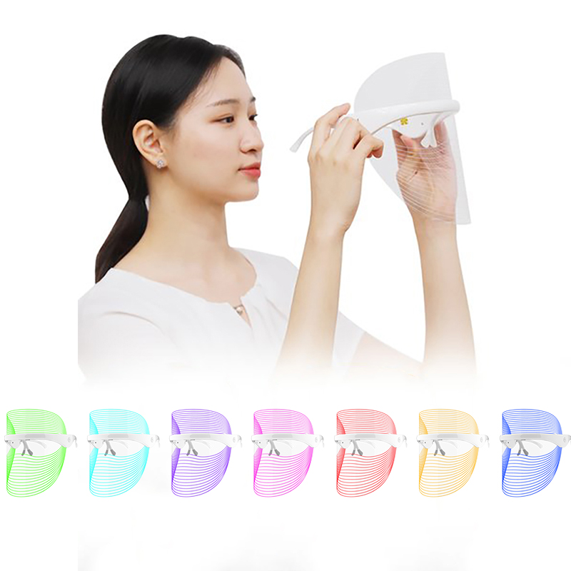 Anti-invecchiamento Anti Acne Rimozione Rughe Pelle Stretta Bellezza 7 Colori LED Terapia di Luce Maschere Face Maschere